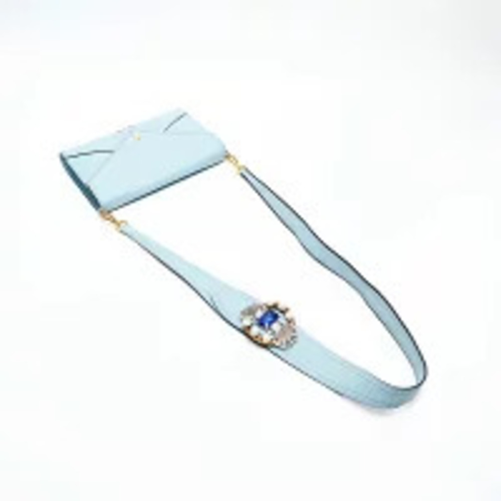 Miu Miu Leather Letter Shoulder Bag Blue - Picture 10 of 13